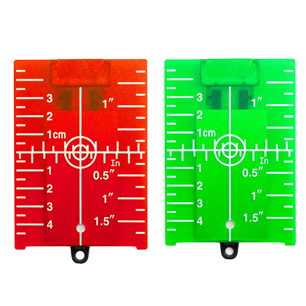 Level Laser Line - Vertical/Horizontal Laser Level Target Card Red/Green