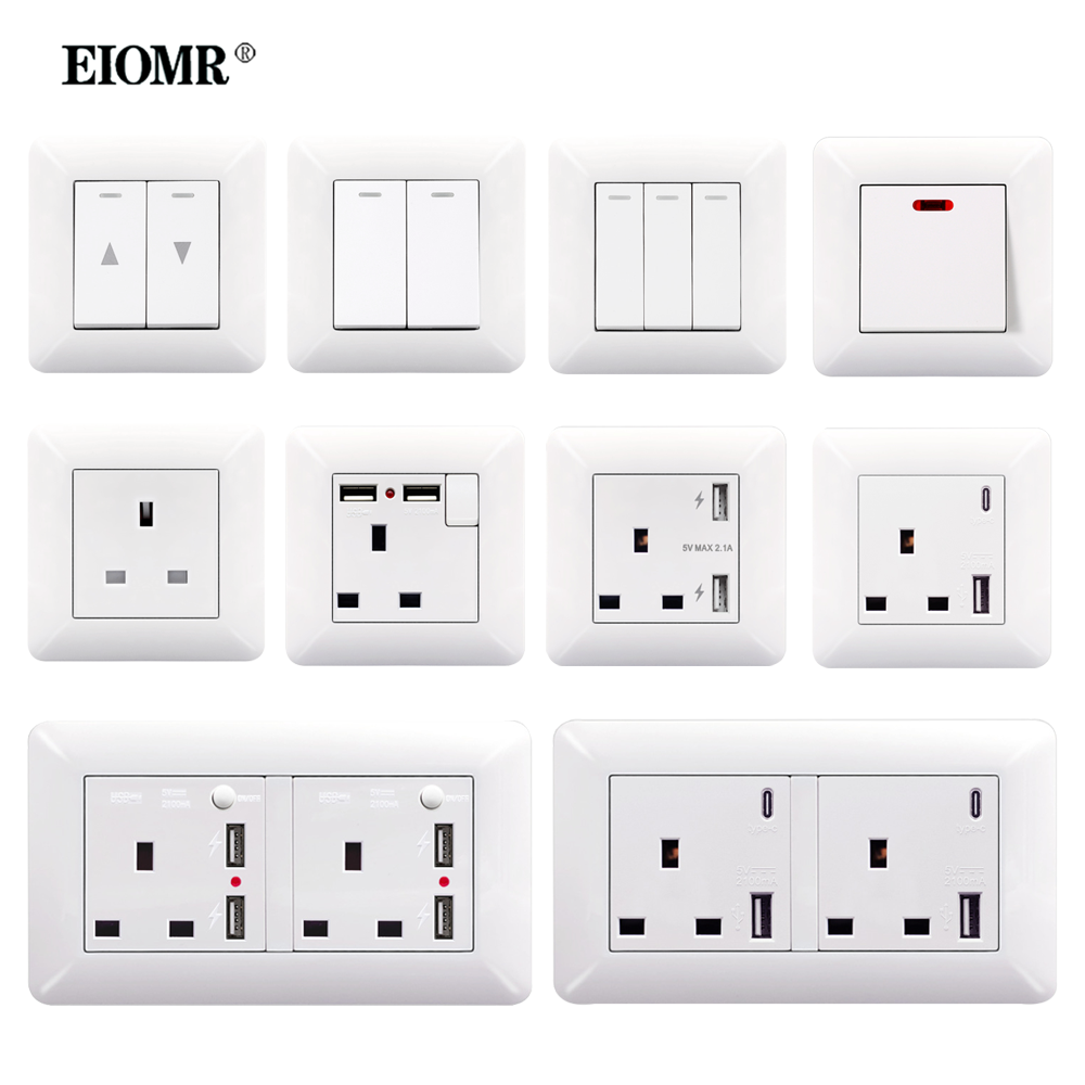 Home Improvement Uk - EIOMR UK Wall Switch Socket with