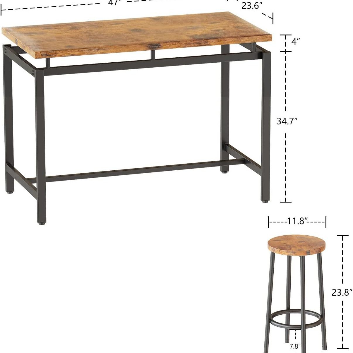 Dining table and chairs five-p - Home Improvement Kitchen Set บทวิจารณ์และราคา