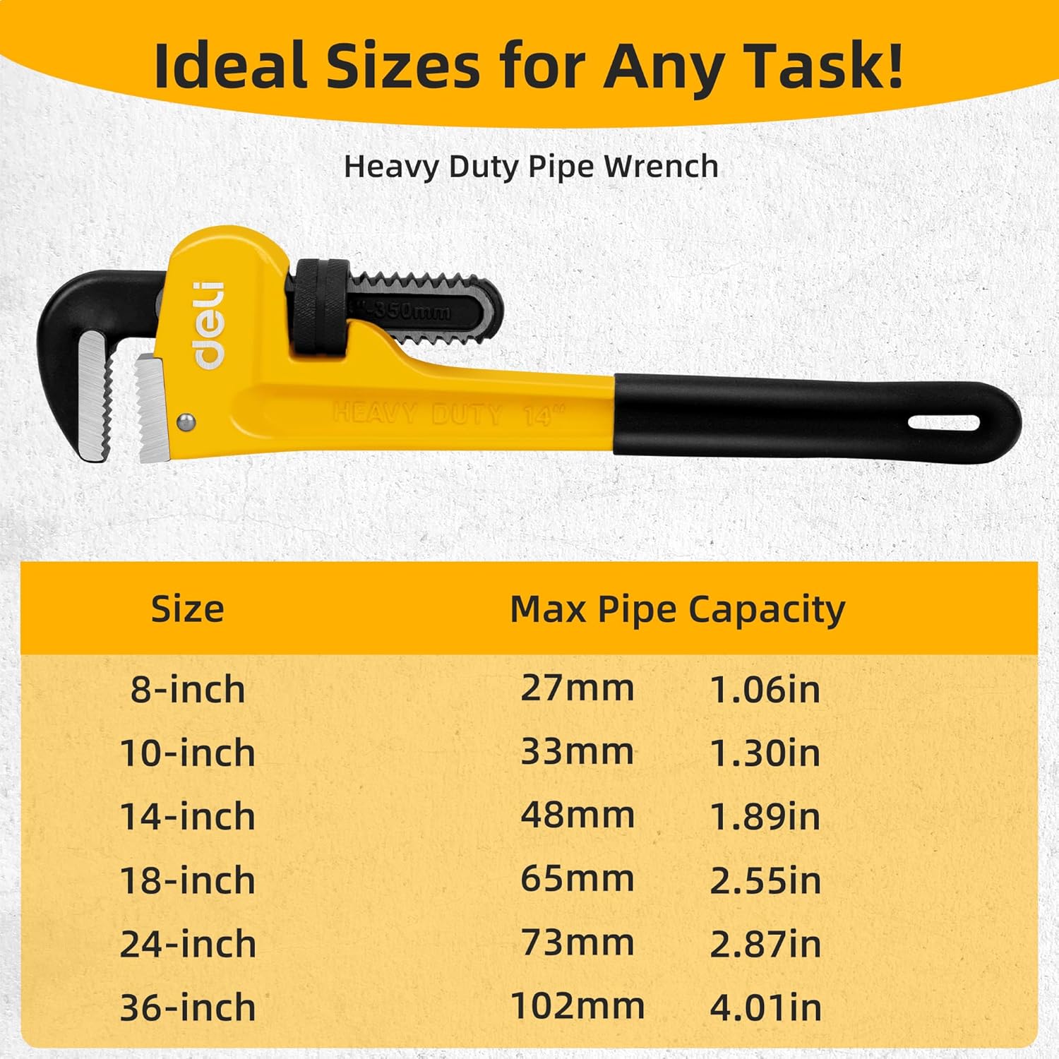 14-Inch Heavy Duty Straight Pi - Pipe Wrench Adjustable บทวิจารณ์และราคา