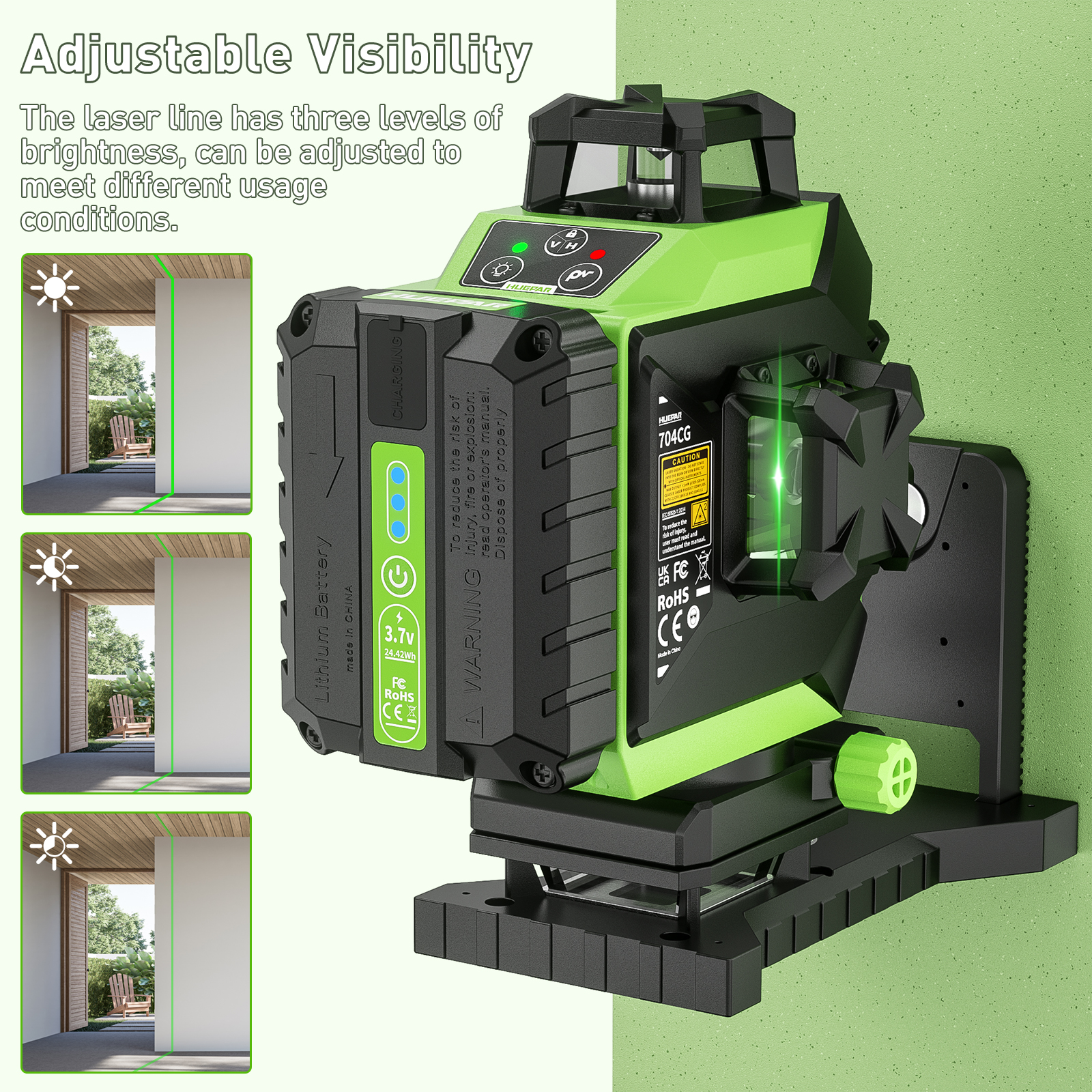 Huepar 704CG Digital 4D 16-Lin - Level Laser Line บทวิจารณ์และราคา
