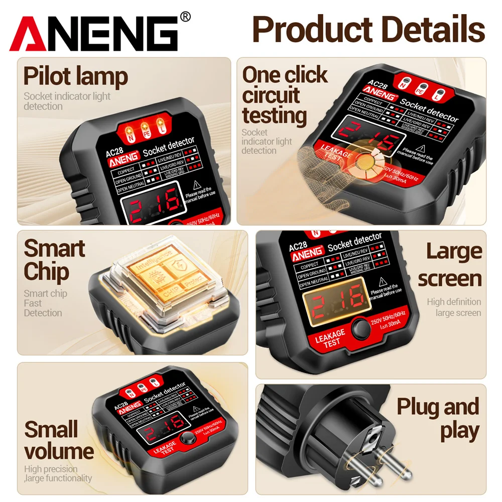 Socket Polarity Detector Volta - Circuit Breaker Finder บทวิจารณ์และราคา