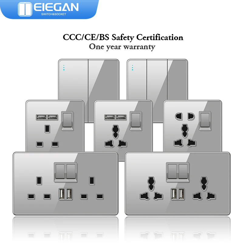 ELEGAN UK Socket Grey 16A/20A/ - Home Improvement Uk บทวิจารณ์และราคา