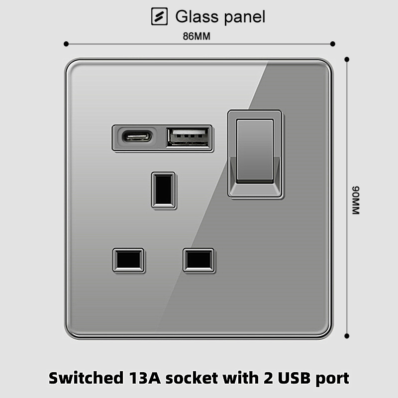 ELEGAN UK Socket Grey 16A/20A/ - Home Improvement Uk บทวิจารณ์และราคา