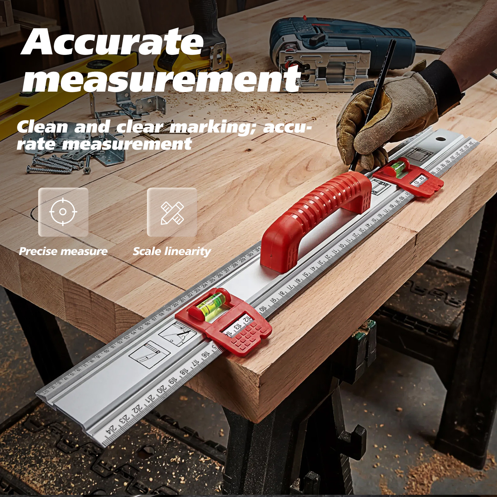 19.7inch Level Ruler Aluminum  - Home Improvement Guide บทวิจารณ์และราคา