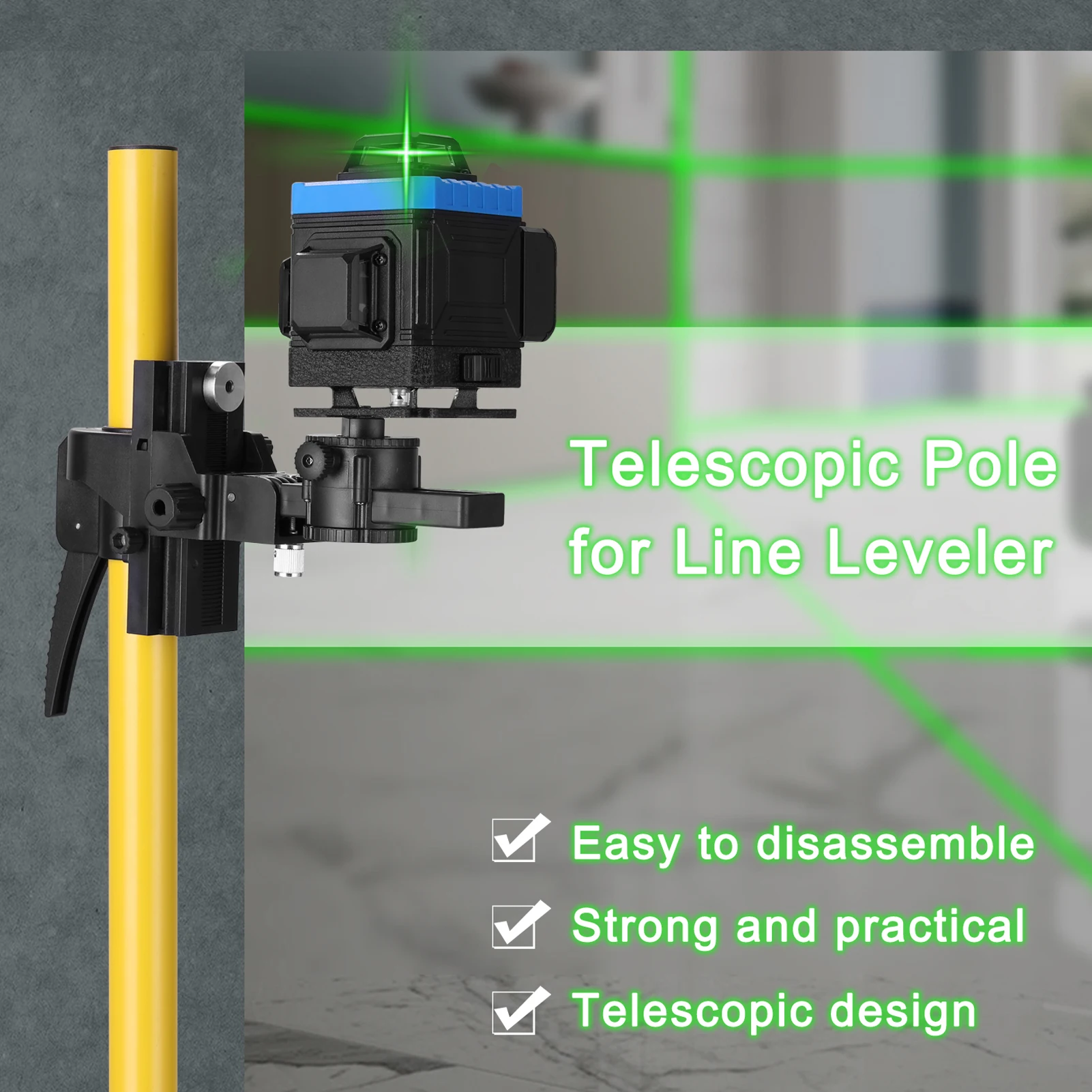 Max 4.2m Height Adjustable Lin - Level Laser Line บทวิจารณ์และราคา