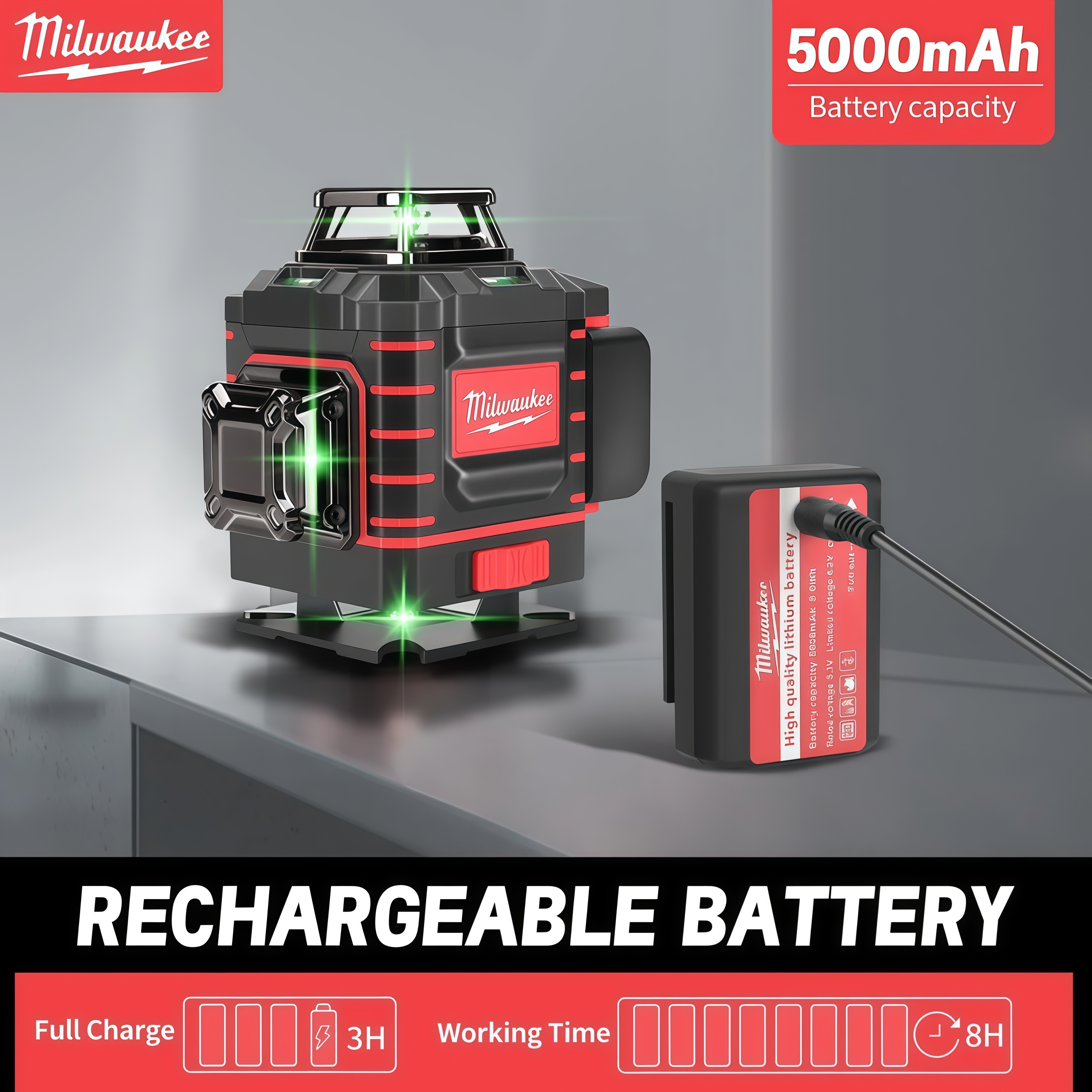 Milwaukee 360 Degree Vertical  - Level Laser Line บทวิจารณ์และราคา
