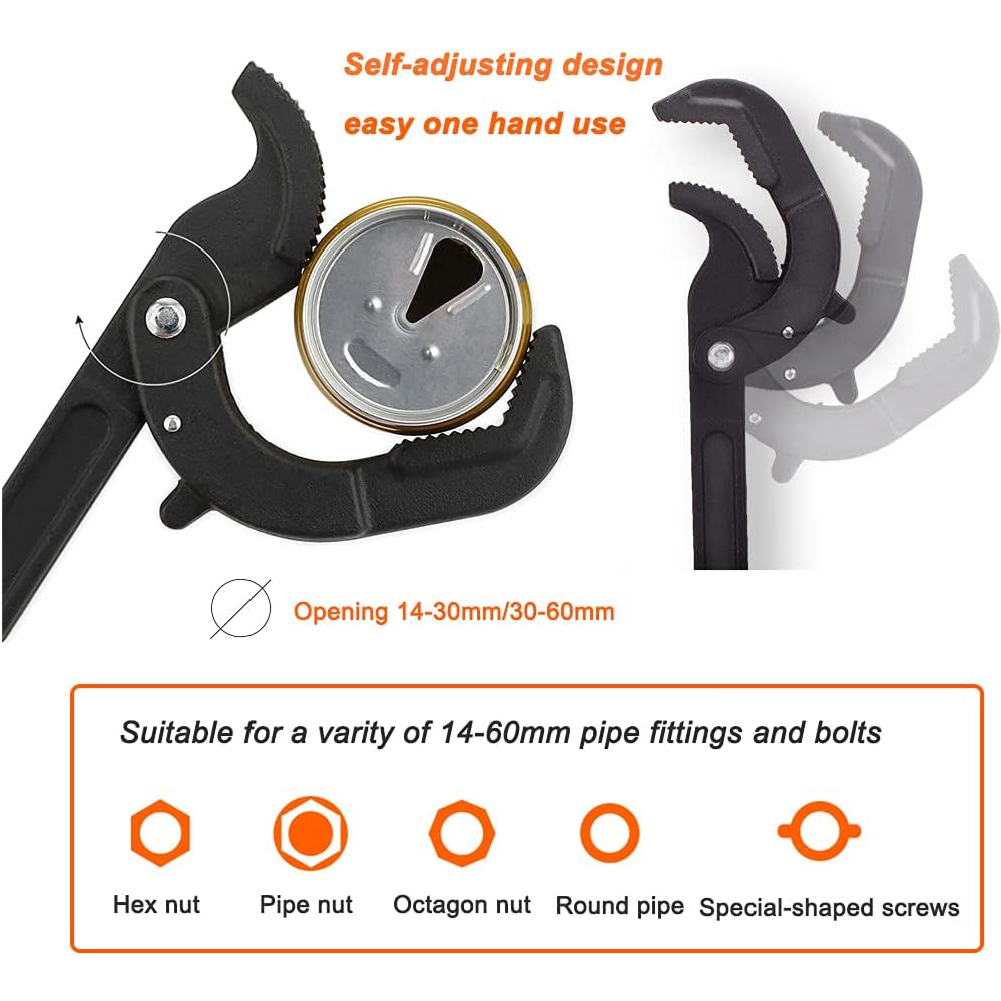 2pcs Multi-function Magic Wren - Pipe Wrench Adjustable บทวิจารณ์และราคา