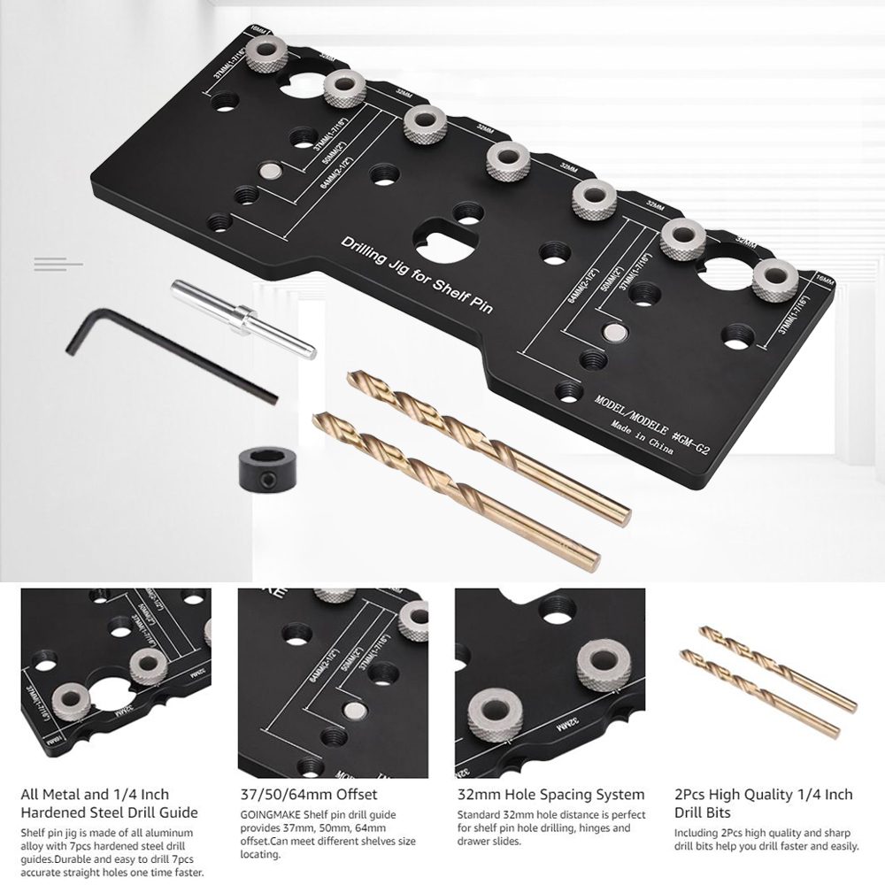 1/4 Inch Shelf Pin Jig, Alumin - Home Improvement Guide บทวิจารณ์และราคา