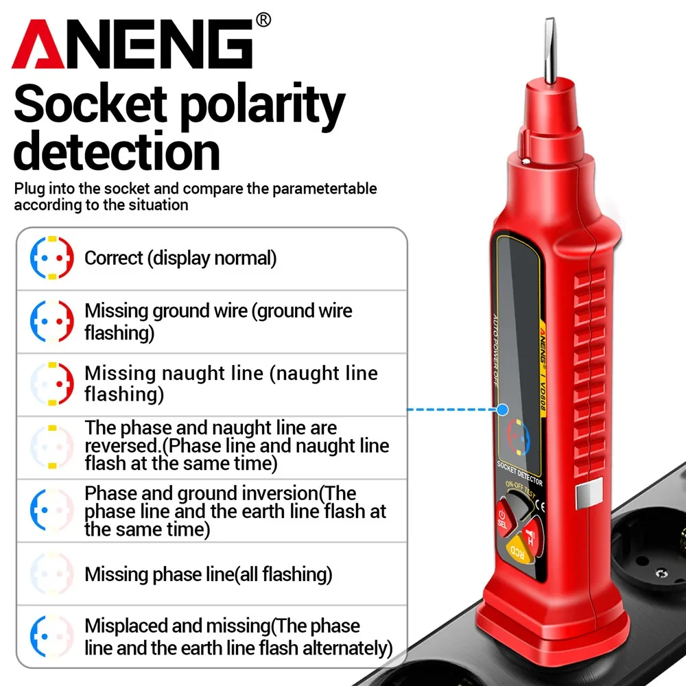 ANENG VD808 Socket Circuit Ana - Circuit Breaker Finder บทวิจารณ์และราคา