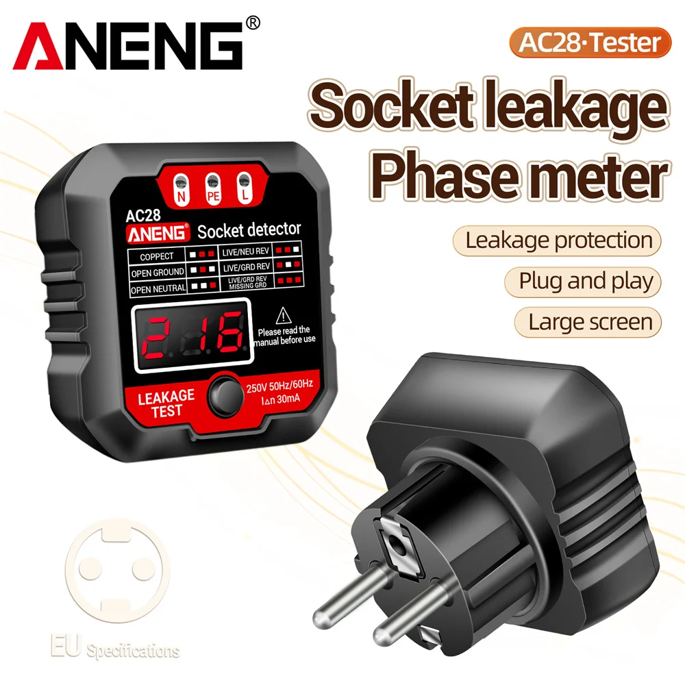 ANENG AC28 Digital Socket Powe - Circuit Breaker Finder บทวิจารณ์และราคา