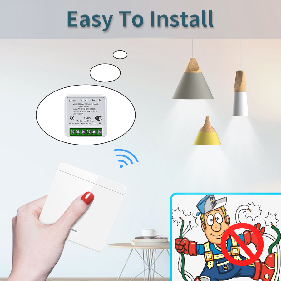 16A Tuya WiFi DIY Smart Switch - Home Improvement Ideas บทวิจารณ์และราคา