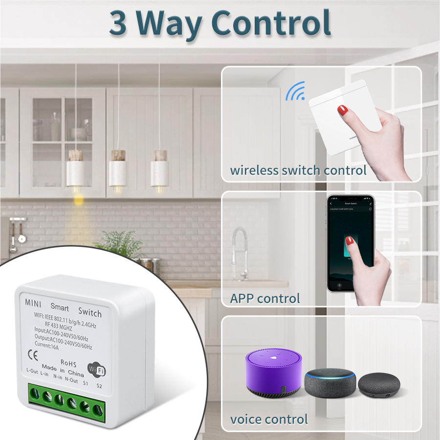 16A Tuya WiFi DIY Smart Switch - Home Improvement Ideas บทวิจารณ์และราคา