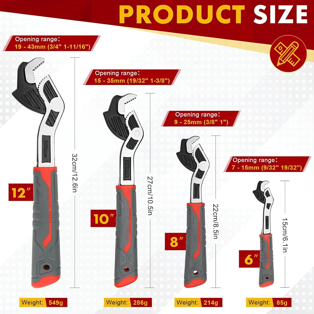 Multifunctional self-locking w - Pipe Wrench Adjustable บทวิจารณ์และราคา