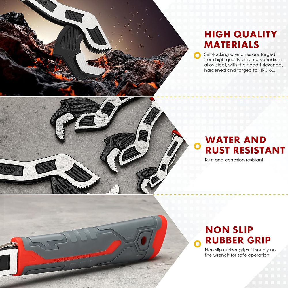 Multifunctional self-locking w - Pipe Wrench Adjustable บทวิจารณ์และราคา