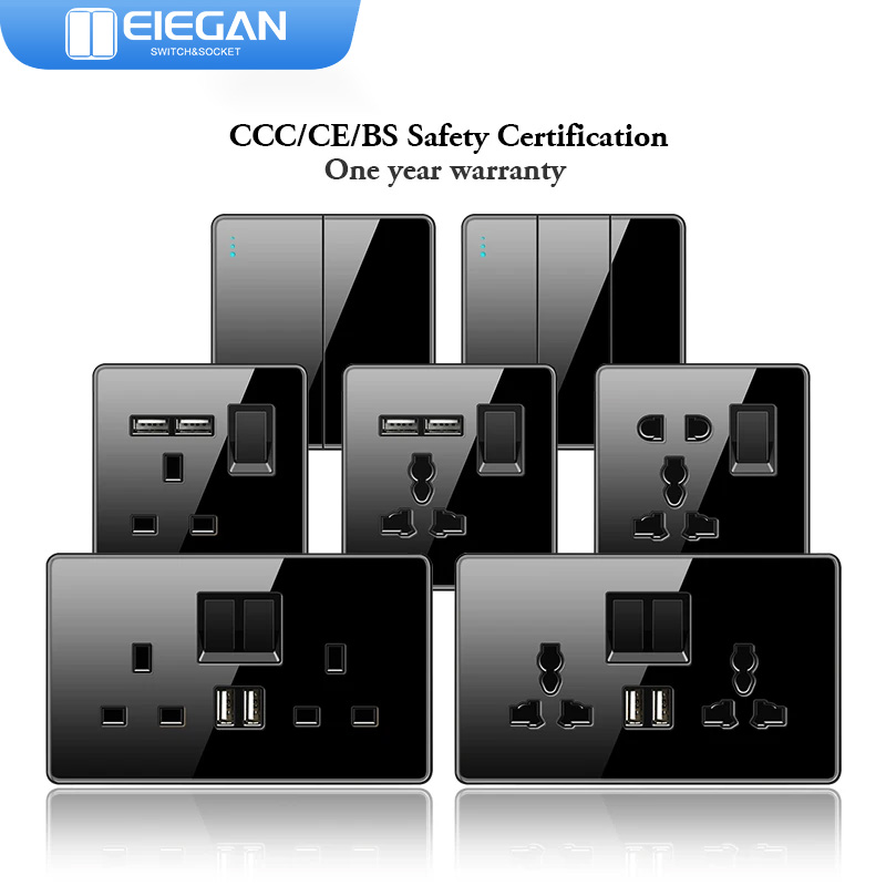 ELEGAN UK Socket Black 16A/20A - Home Improvement Uk บทวิจารณ์และราคา